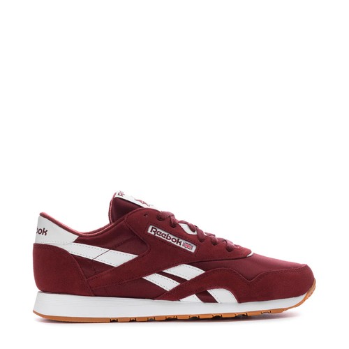 NEW Mens Reebok Classic Nylon Rich Maroon Rich Maroon White Gum