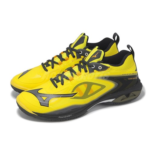 Mizuno Wave Claw Neo 3 Wide Yellow Black Men Badminton Sports Shoes 71GA2473 27