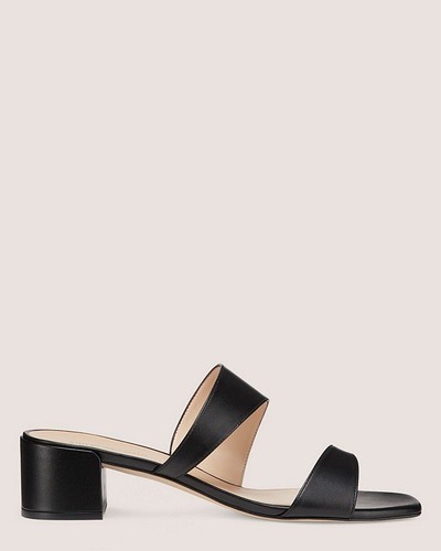 Stuart Weitzman Miami 35 Slide Nero   MAI INDOSSATO