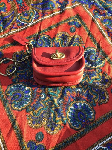 Vintage Coach Mini City Turnlock Pouch  Key Fob Collector’s Item! MIB!