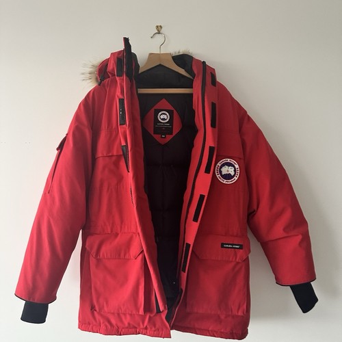 Canada Goose Expedition Parka Uomo Taglia Media Condizioni Irreali Cappotto Rosso