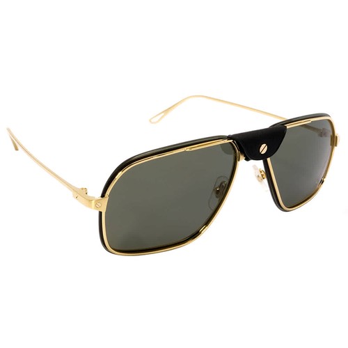 CARTIER GLASSES Cartier Santos de Cartier Grey Navigator Men's Sunglasses CT0243S 001 62