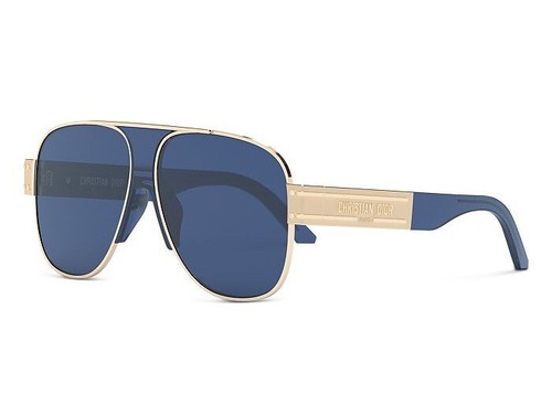 DIOR EYEWEAR Christian Dior DIORSIGNATURE A3U G Blue Lens Large Aviator Sunglasses Unisex
