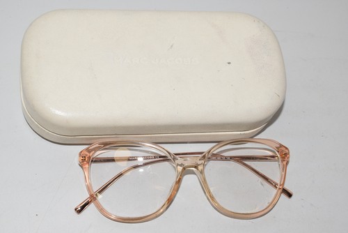 MARC JACOBS 485 477 140 Eyeglasses Frame Peach Pink Full Rim Cats Eye