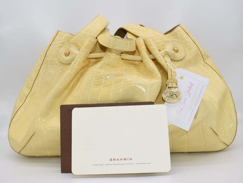 Borsa a tracolla vintage Brahmin Elizabeth Grotto con coulisse