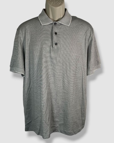 $850 Brioni Men's Gray Piquet Cotton Italy Classic Fit Polo Shirt Size M