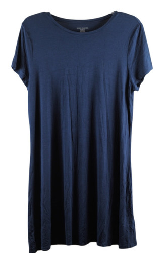 Amazon Essentials Blue Women's Shirt Dress Short Sleeve Pullover XL 030