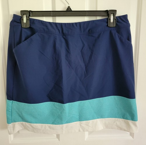 Adidas Donna Ultimate Adistar Blu Bianco Color Block Golf Skort Taglia Large