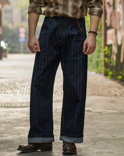 Annual Ring Jeans 1870s 15 oz Herringbone Selvedge Denim Work Jeans 31x29
