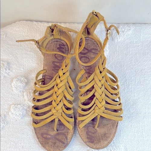 Sam Edelman sandali scamosciati con cinturino in senape donna taglia 9 5