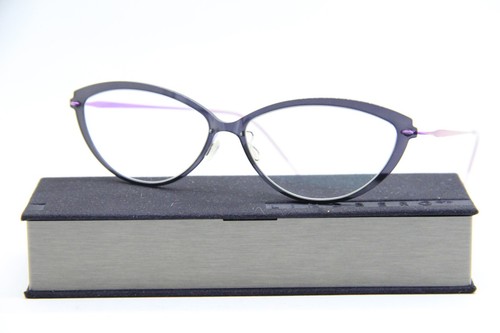 NEW LINDBERG NO 040/AZB1 COL. 75 BLACK PURPLE AUTHENTIC EYEGLASSES 52 14