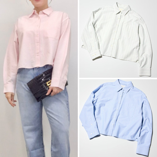 UNIQLO JW ANDERSON Oxford shirt Stripe Women's 3 Colors XS 3XL Long sleeve