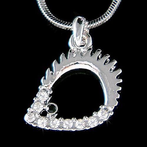 Carino Istrice IN Swarovski Cristallo Hedgy Istrice Animale Collana Ciondolo