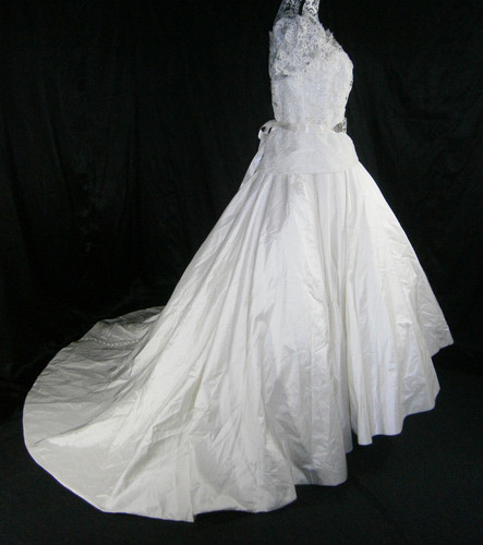 OFF WHITE Gonna abito da sposa Kleinfeld sopragonna bianco fuori taglia unica vita più cinch in