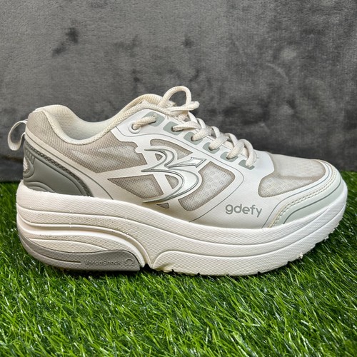 Gdefy Gravity Defyer Comfort Walking Shoes Sneakers Athletic White Womens sz 7