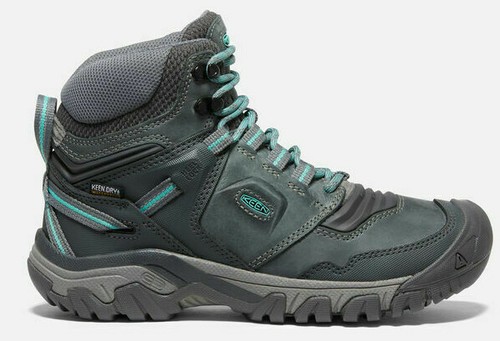 KEEN Women's Ridge Flex Mid Waterproof Hiking Boot Steel Grey (Select Size)
