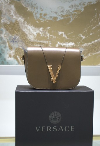 Borsa a tracolla Versace Virtus verde oliva borsa DBFH316 con scatola