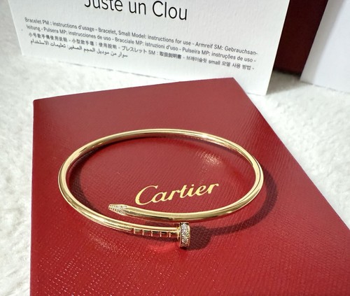 CARTIER JUSTE UN CLOU BRACELET  SMALL MODEL  DIAMOND Size: 15 G