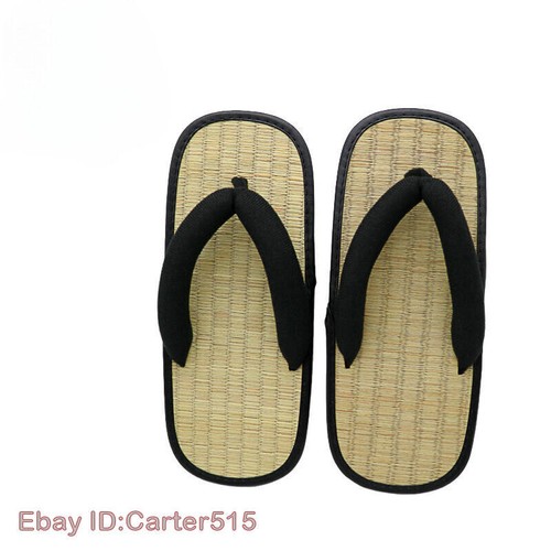 NASTY GAL SHOES Bamboo Shoes Tatami Slippers Platform Straw Flip Flops Wicker Sandal Comfortable