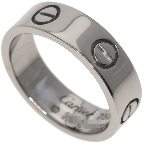 CARTIER Ring love ring #51 K18 White G