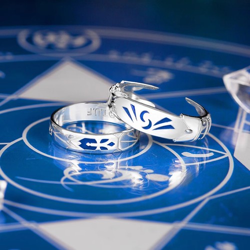 Anime Fate stay night Saber Excalibur Combination Ring Silver Jewelry Adjustable