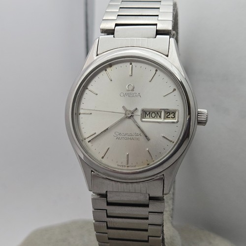 Vintage OMEGA Seamaster 166.0278 men's automatic watch Cal.1020 day date 1980s