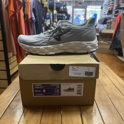 Mizuno Wave Sky 8   Men’s Size 8 D   Grey White