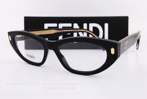 Brand New FENDI Eyeglass Frames FE 50119I 001 Black For Women Size 53mm