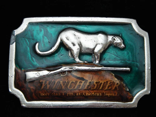 PC05146 VINTAGE 1976 **WINCHESTER MORE THAN A GUN  AN AMERICAN LEGEND** BUCKLE