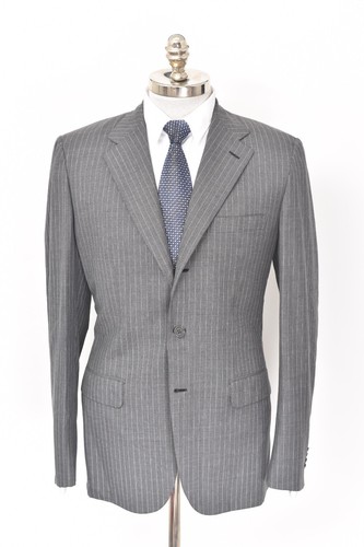 NWT BRIONI Parlamento Gray Striped All Seasons Wool Sport Coat 41 R (EU 51)