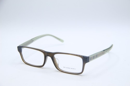 NEW BURBERRY B 2223 F 3010 BROWN GREEN CLEAR AUTHENTIC FRAMES EYEGLASSES 54 17