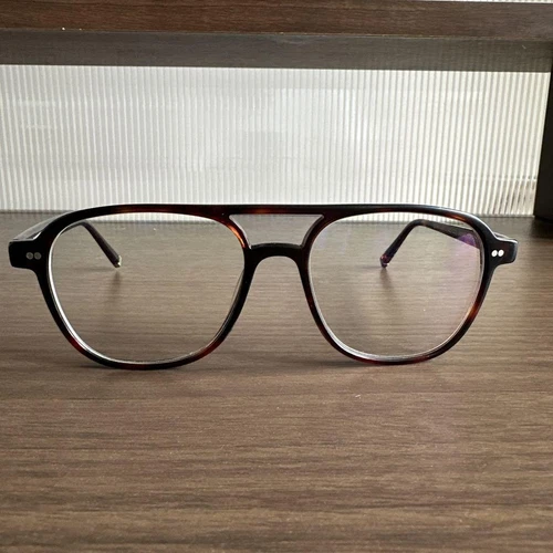 MOSCOT SPIRIT BJORN 55 17 142 SUNGLASSES TORTOISE FRAME CLEAR LENS WITH CASE