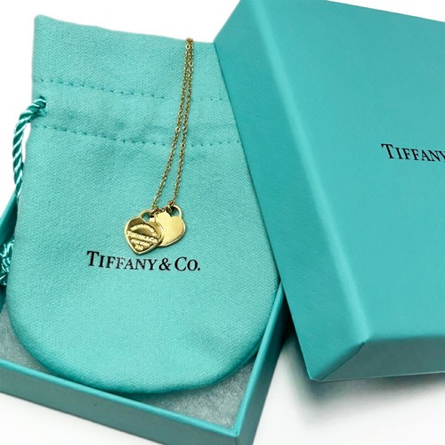 TIFFANY & CO. RETURN TO TIFFANY DOUBLE HEART TAG NECKLACE YELLOW G 60011459
