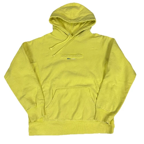 Supreme Est 1994 Medium Hoodie Yellow Box Logo Made in Canada Hooded Sweatshirt