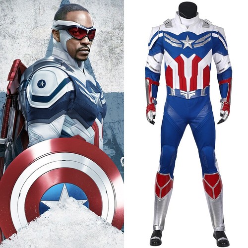 New Captain America Sam Wilson The Falcon Suit Cosplay Costume Handmade