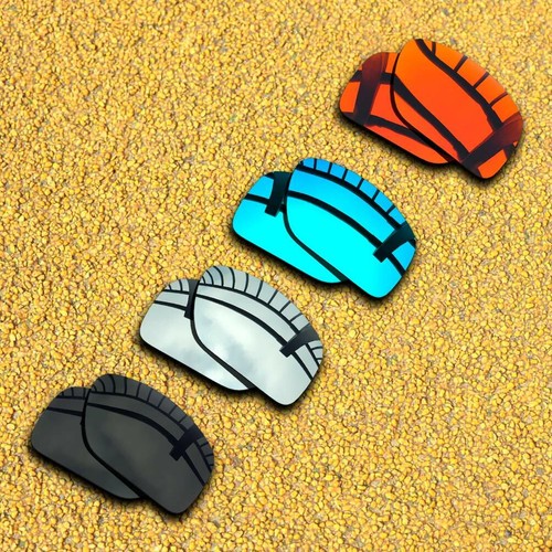 4 Pairs Lenses Replacement for Oakley Det Cord Polarized Black&Silver&Blue&Red