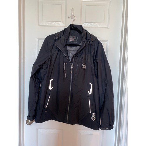 Montpic Giacca Vintage Antipioggia Nera Supreme Apex Escursionismo Taglia 105 (M L)