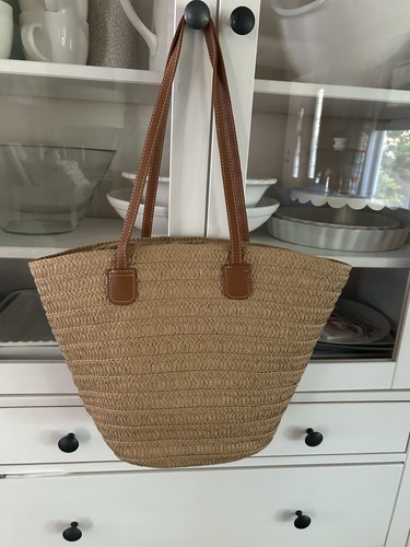 Borsa a tracolla estiva Zara in tessuto di paglia