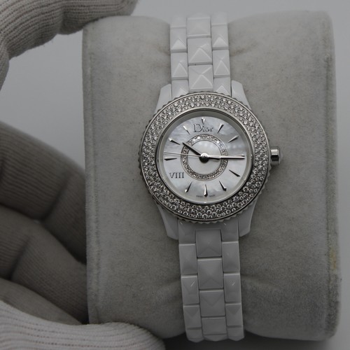 Orologio Christian Dior VIII Hi Tech Ceramica Quadrante MOP Quarzo Donna CD1221E4C001