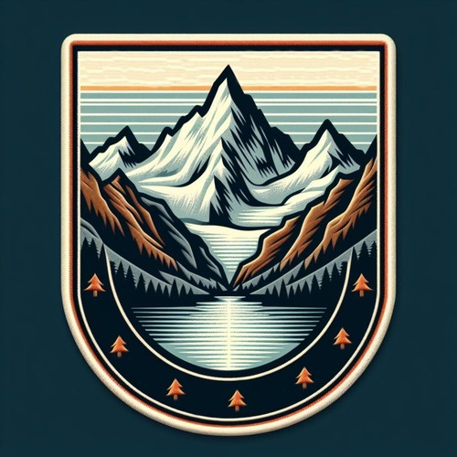 STATE BAGS Glacier National Park Patch Iron on Applique Nature Badge  Outdoor  Mountain