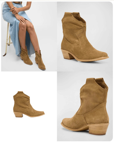 PEDRO GARCÍA Pedro Garcia Bristol Suede Cowboy Booties