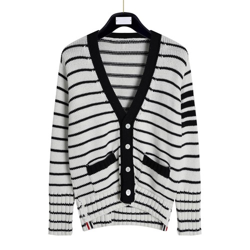 Thom Browne cardigan donna a righe giacca scollo a V