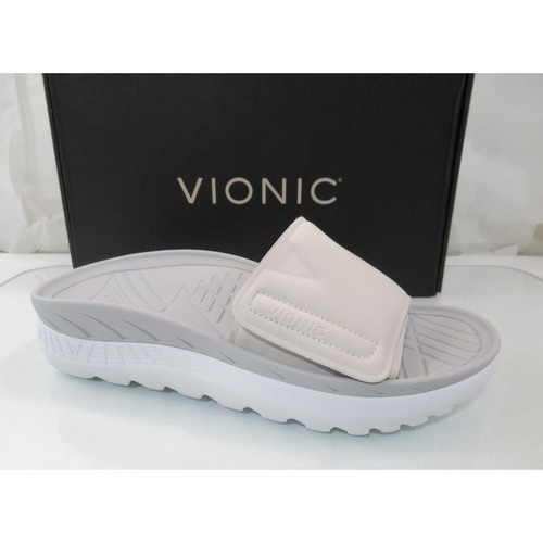 Vionic Rejuvenate Recovery Slide Sandal White Vapor Size Men's 8.5 Women's 10