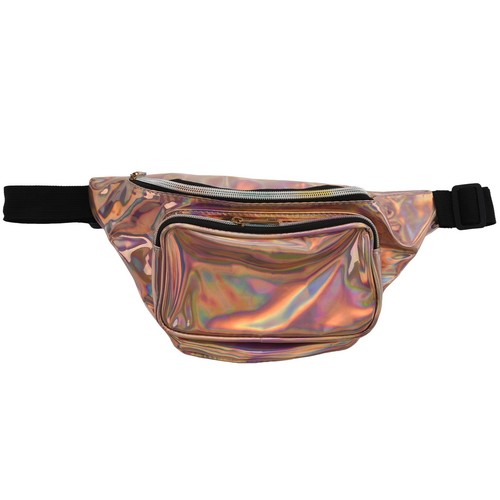 BERSHKA Marsupio donna ologramma moda lucido neon punk riflettente bum4876
