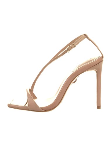 SCHUTZ Neutrals Leather Slingback Sandals Size 6.5 Very Good Cond with Box & Bag