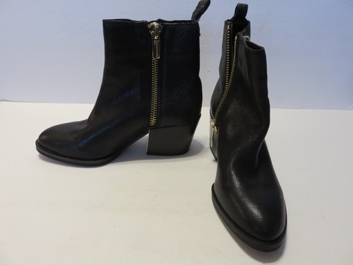 New in Box: Vince Camuto Imala Boots Size 5.5M Black Leather w  Gold Zipper