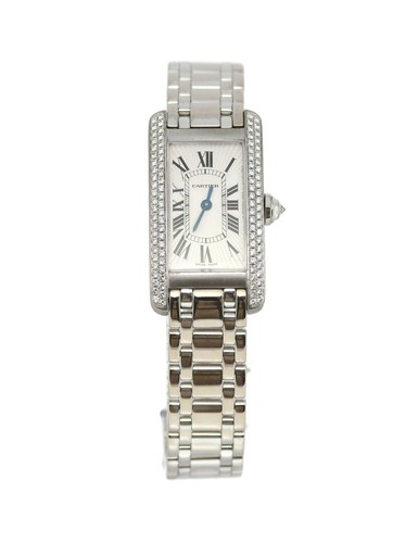 Orologio Cartier Tank Americaine Diamond Oro Bianco 18K 1713