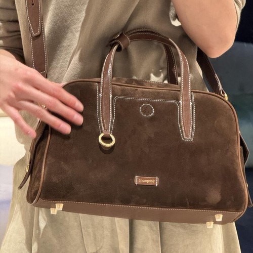 Songmont Bowling Boston Bag Tracking Series Retro Shoulder Crossbody Handbag