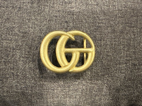 Vintage Gucci G Tone Brass GG Belt Buckle! ~ Genuine! Official! Authentic!