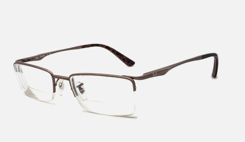 RAY BAN RB 8678 1107 TITANIUM BRONZE HALF RIM AUTHENTIC EYEGLASSES RX 51 18 140